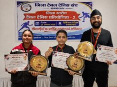 जिला स्तरीय टेबल टेनिस प्रतियोगिता-सुरेंद्र सिंह बग्गा, अभिज्ञा कनौजे व समृद्ध गुप्ता बने चैंपियन…