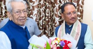 मुख्यमंत्री श्री विष्णु देव साय ने छत्तीसगढ़ के पूर्व राज्यपाल श्री विश्वभूषण हरिचंदन से की सौजन्य भेंट