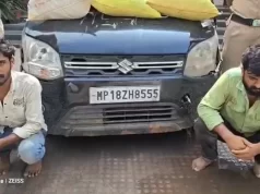 ओडिशा से MP जा रहा था 14 लाख का गांजा, पुलिस को देख तस्करों ने कार में लगाई आग, दो गिरफ्तार…