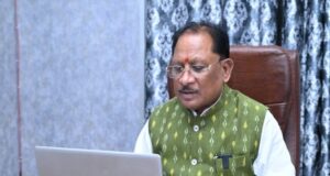 केंद्रीय गृह मंत्री श्री अमित शाह और मुख्यमंत्री श्री विष्णु देव साय वीडियो कॉन्फ्रेंसिंग के माध्यम से कार्यक्रम में हुए शामिल