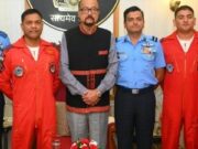 राज्यपाल श्री रमेन डेका से एयर ऑफिसर कमांडिंग श्री नंदा कुमार बाला ने की सौजन्य भेंट
