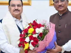 मुख्यमंत्री श्री विष्णु देव साय ने केंद्रीय स्वास्थ्य एवं परिवार कल्याण मंत्री श्री जगत प्रकाश नड्डा का किया आत्मीय स्वागत